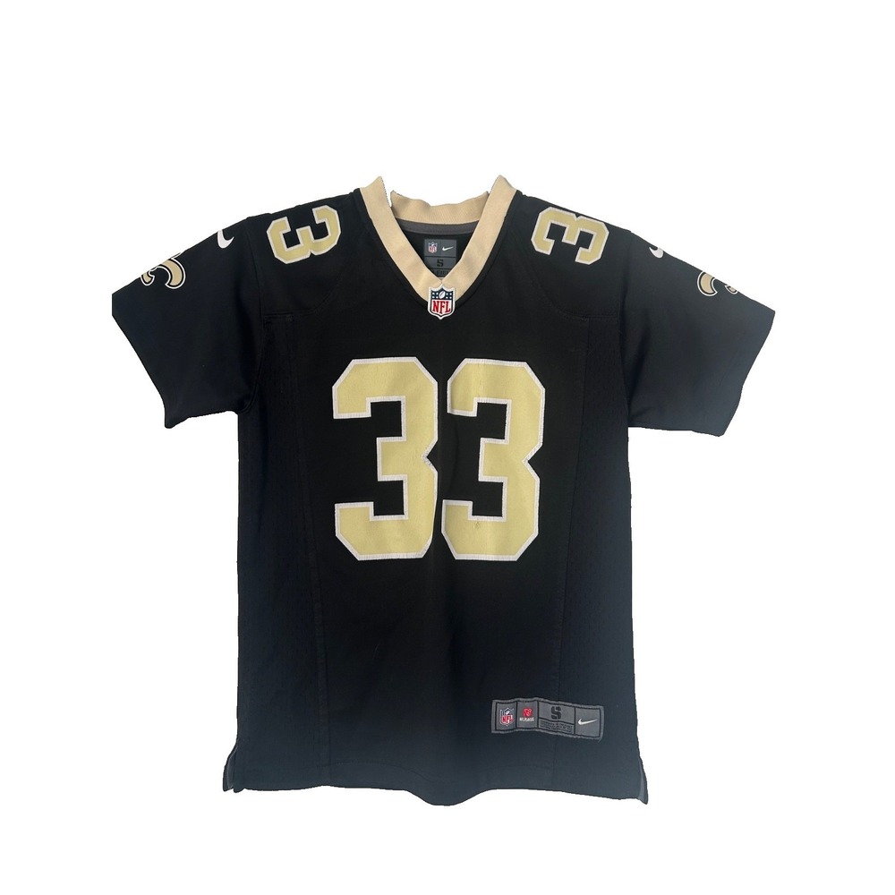 Nike New Orleans Saints Jersey #33 Lamar Miller Youth S Black Gold Athleisure